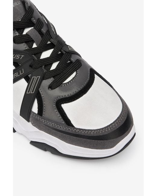 Roberto Cavalli Multicolor Chunky Leather Sneakers for men