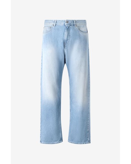 Roberto Cavalli Blue Jeans With Faded Detailing for men