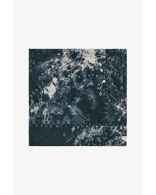 Roberto Cavalli Green Silk Scarf With Appaloosa Print