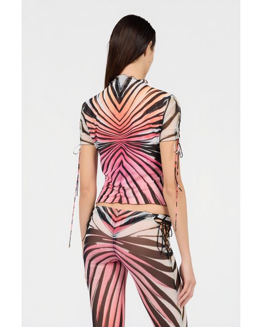 Roberto Cavalli Pink Ray Of Paradise Print Top