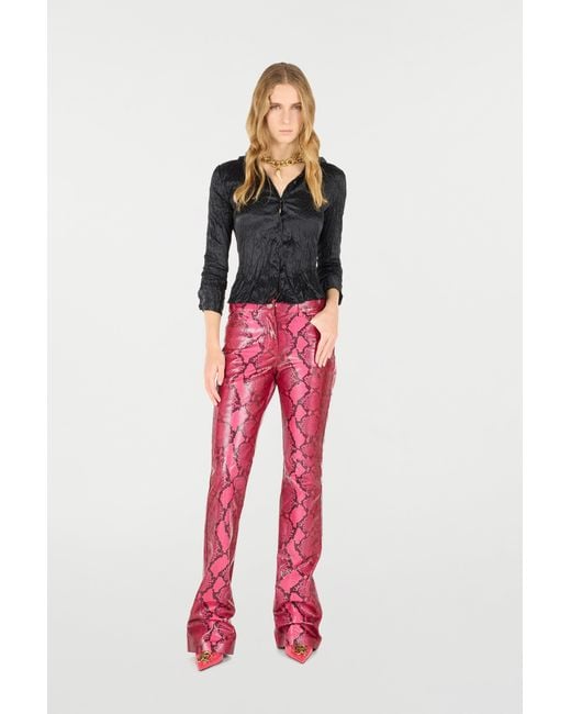 Roberto Cavalli Black Shirt With Python Print