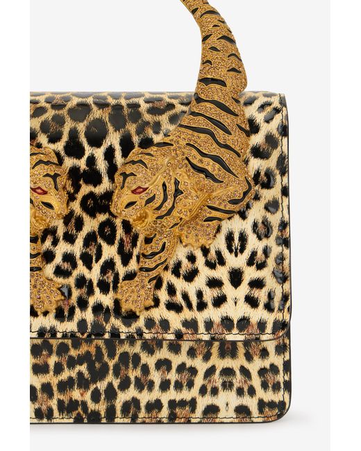 Roberto Cavalli Metallic Medium Roar Bag