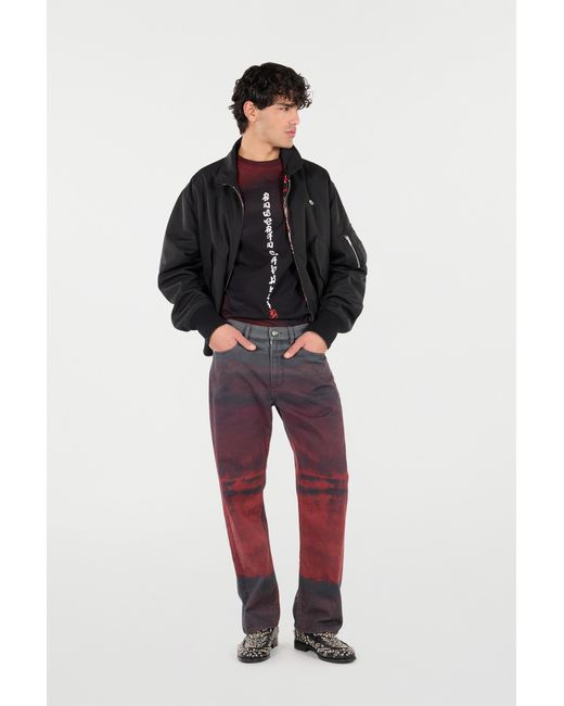 Roberto Cavalli Black Reversible Bomber Jacket With Dragon for men