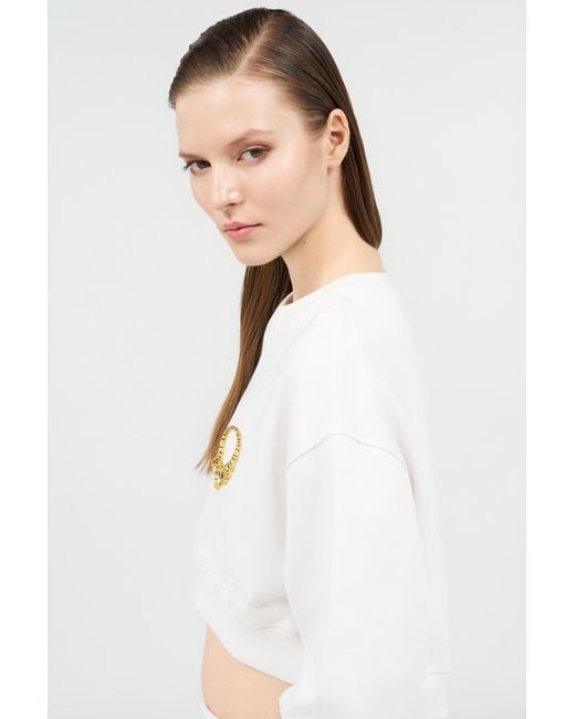 Roberto Cavalli White Roar Sweatshirt