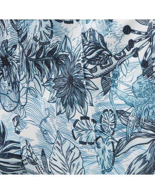 Roberto Cavalli Blue Sports Pants With All-Over Print for men