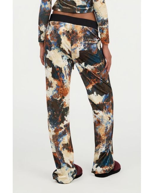 Roberto Cavalli Multicolor Rusty Stain Print Trousers