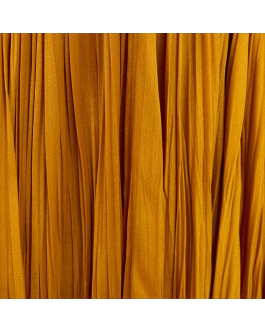 Robe Très Longue En Pure Soie Roberto Cavalli en coloris Yellow