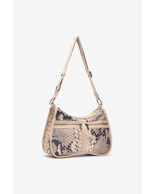 Roberto Cavalli White Torino Bag With Print