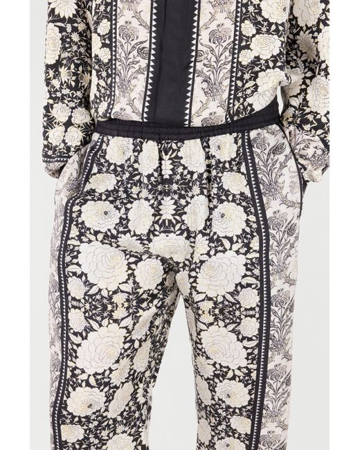 Pantaloni Con Stampa Floreale di Roberto Cavalli in White da Uomo
