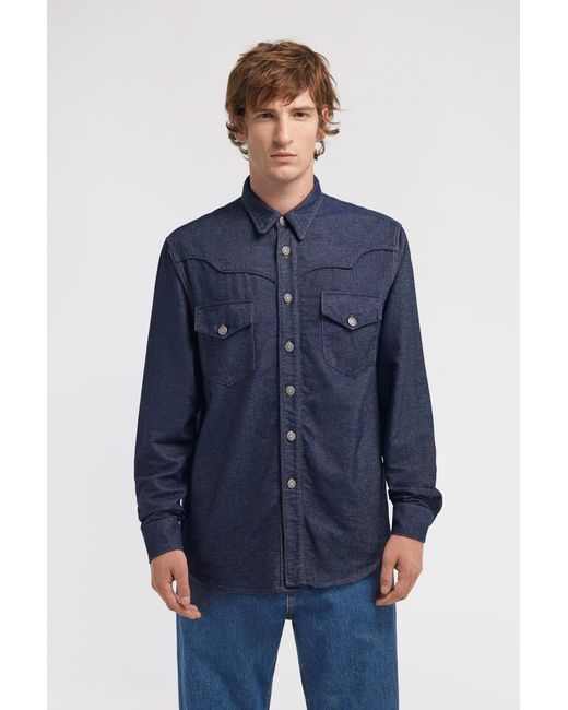 Roberto Cavalli Blue Jeans Shirt for men