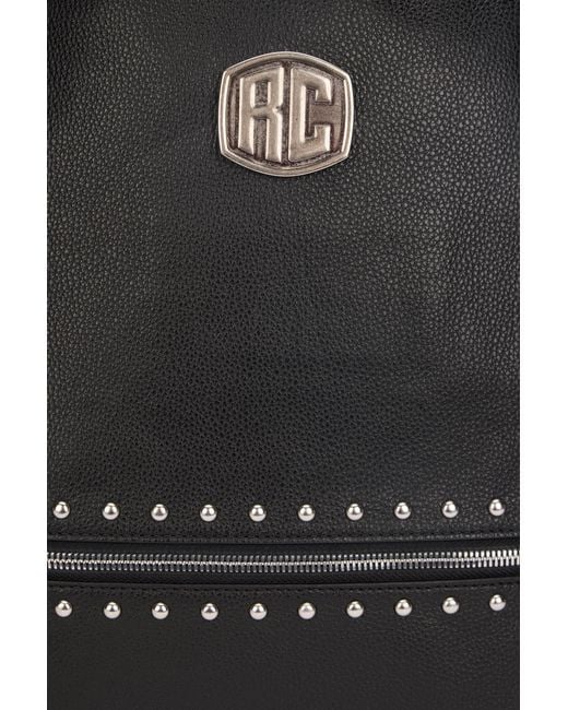 Roberto Cavalli Black Studded Leather Backpack for men