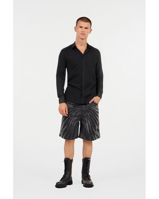 Roberto Cavalli Bermuda Shorts Mit Ray Of Print in Gray für Herren