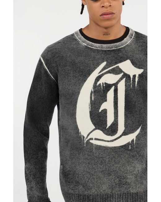 Pull Noir Délavé Roberto Cavalli pour homme en coloris Black