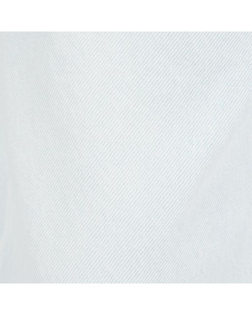 Roberto Cavalli White Light-Wash Denim Jeans With Distressed Details