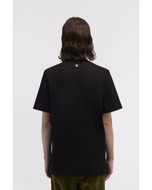 Roberto Cavalli Black T-Shirt With Monogram Rc for men
