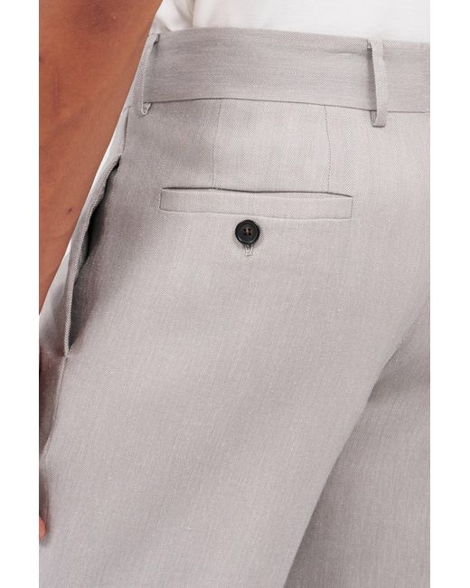 Roberto Cavalli Gray Elegant Linen Trousers for men