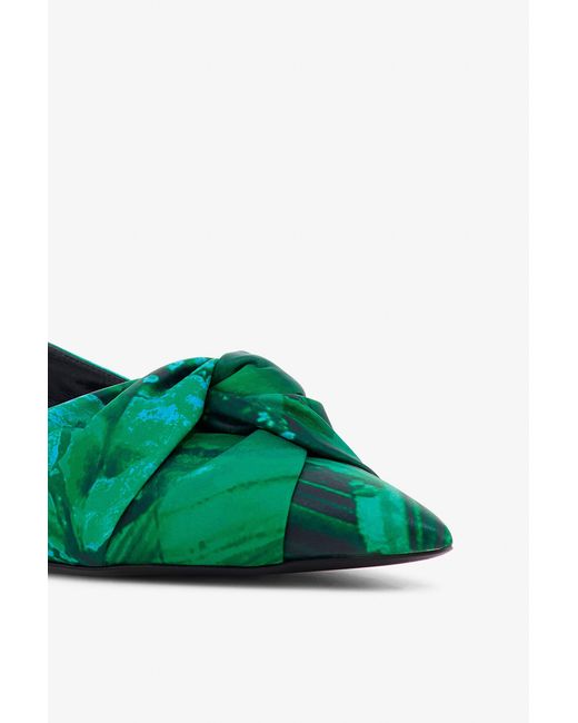 Roberto Cavalli Green Le Pettegole Slingback With Malachite Print