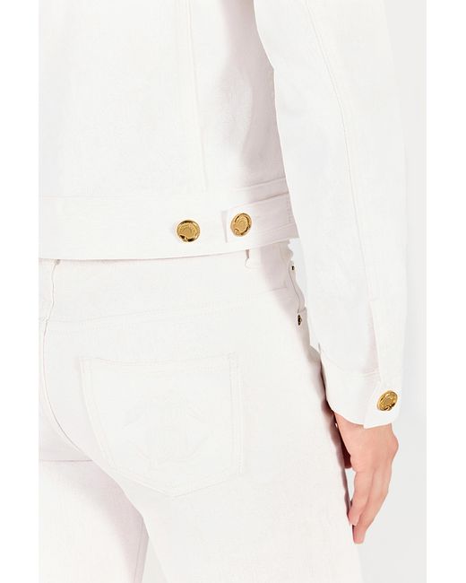 Roberto Cavalli Natural Denim Jacket With Buttons