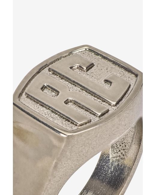 Roberto Cavalli White Ring With Rc Monogram for men