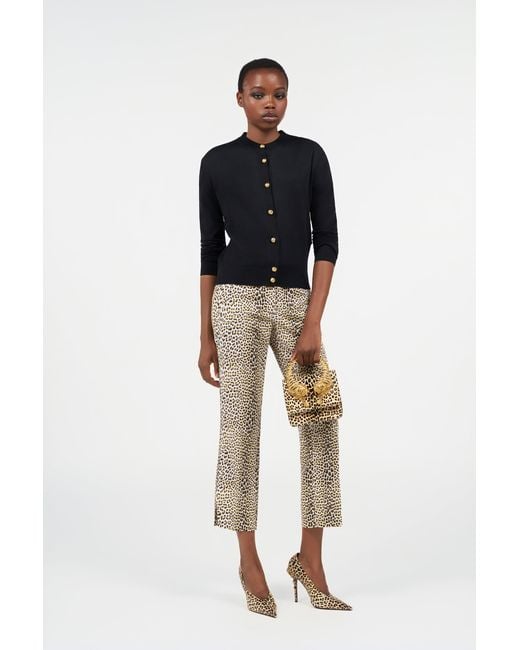 Roberto Cavalli Black Wool Cardigan