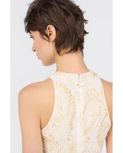 Roberto Cavalli White Ornamental Print Dress
