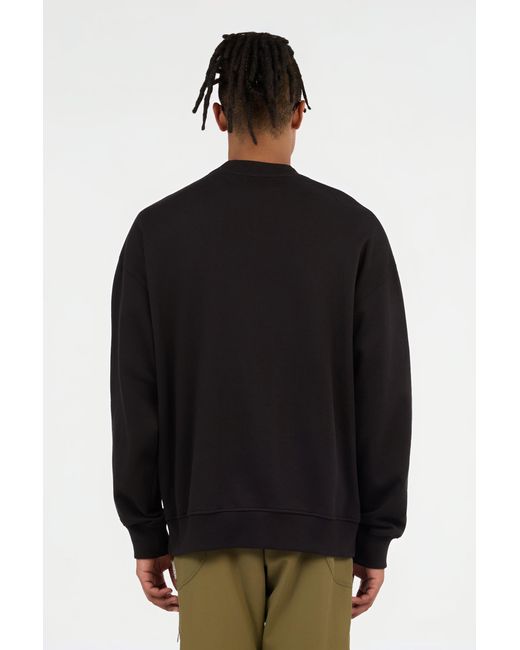 Roberto Cavalli Black Sweatshirt With Tonal Logo Patch for men