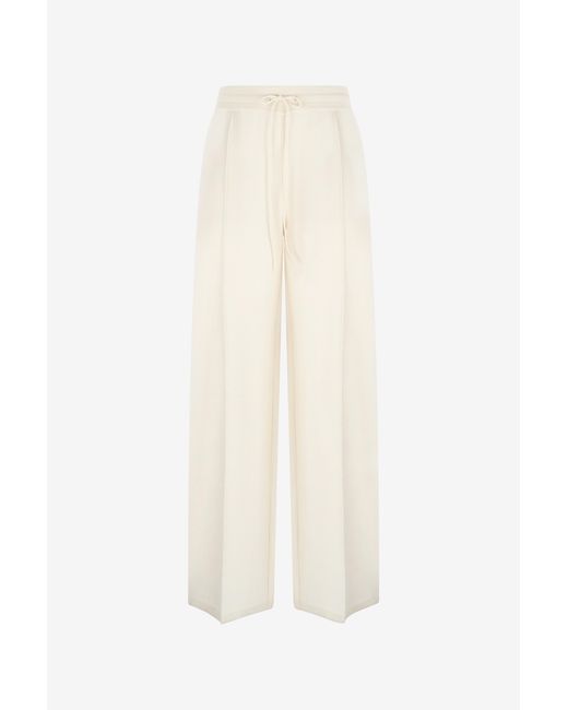 Roberto Cavalli White Drawstring Trousers