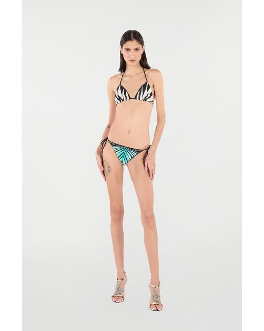 Haut De Maillot De Bain Imprimé Ray Of Sea Roberto Cavalli en coloris Black