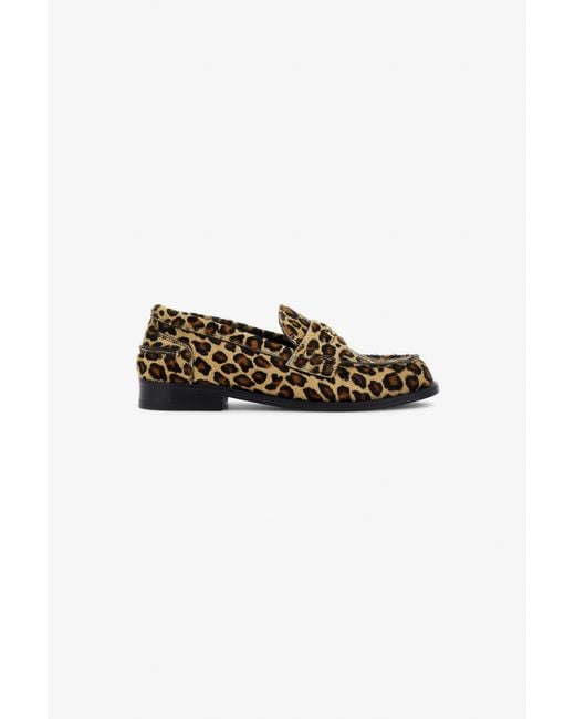 Roberto Cavalli Brown Jaguar Print Mocassins