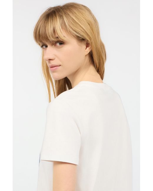Roberto Cavalli White T-Shirt With Graphic And Jc Monogram