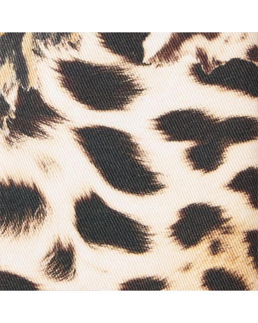 Roberto Cavalli Metallic Pants With Jaguar Skin Print