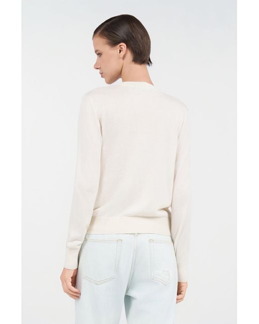 Roberto Cavalli White Sweater With Buttons