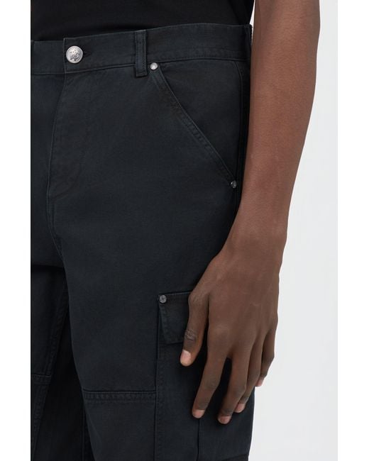 Roberto Cavalli Black Cotton Cargo Trousers for men