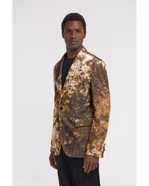 Roberto Cavalli Brown Appaloosa Print Blazer for men