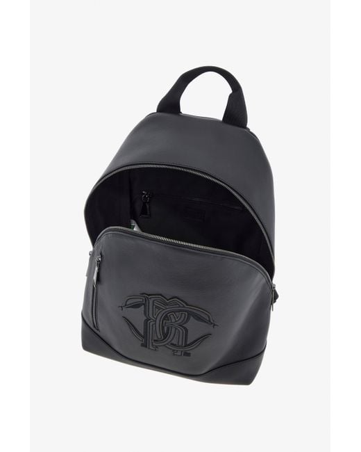 Roberto Cavalli Blue Rc Logo Backpack for men