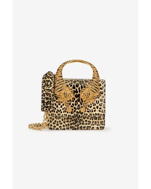 Roberto Cavalli Metallic Medium Roar Bag