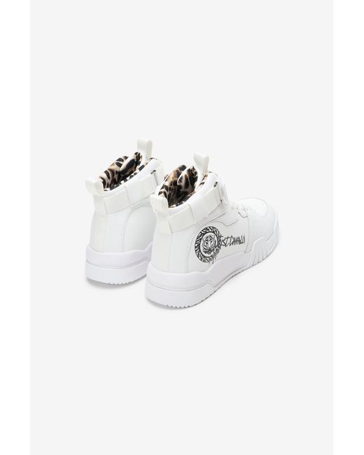 Roberto Cavalli White High Top Sneakers