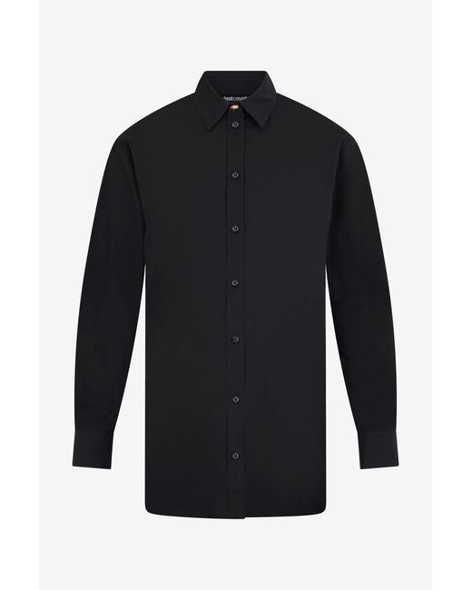 Roberto Cavalli Blue Cotton Shirt