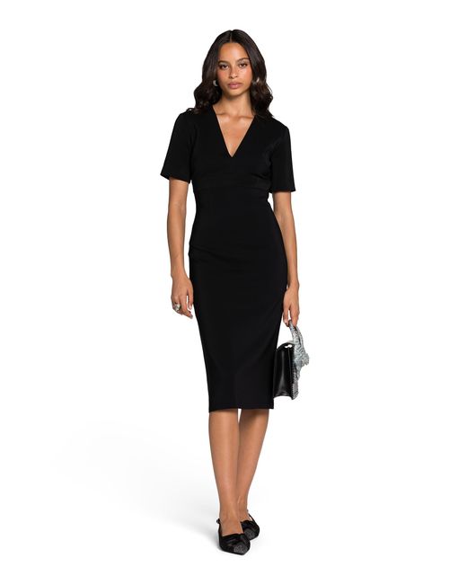 Roberto Cavalli Black V Neck Dress