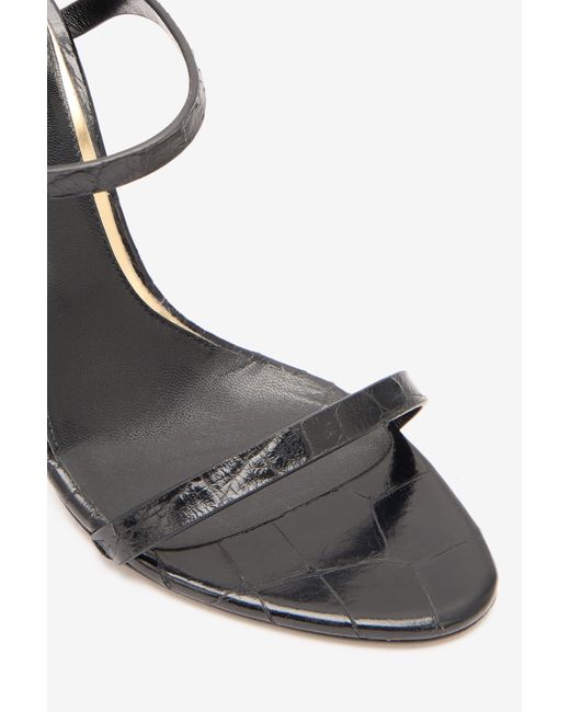 Roberto Cavalli Multicolor Crocodile-Effect Slingback Sandals
