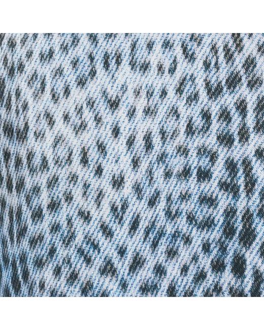 Roberto Cavalli Blue Baby Jaguar Print Fabric Shorts for men