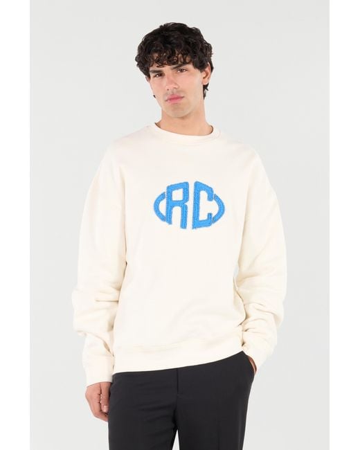Roberto Cavalli White Sweatshirt With Monogram for men