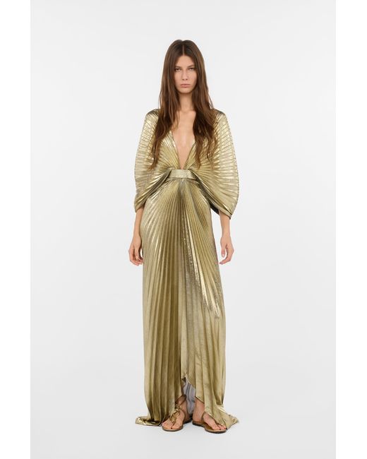 Roberto Cavalli Metallic Lamè Maxi Dress