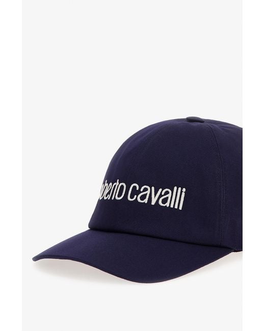 Roberto Cavalli Blue Cap With Logo