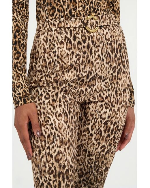 Roberto Cavalli Multicolor Leopard Print Trousers