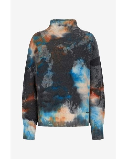 Pull Imprimé Rusty Stain Roberto Cavalli en coloris Blue