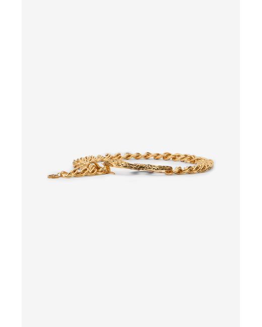 Roberto Cavalli White Antique Chain Belt With Snake Detail