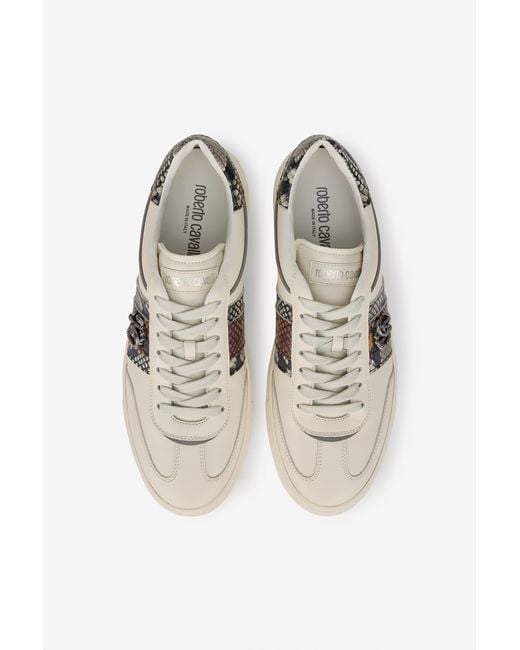 Roberto Cavalli Sneaker Aus Leder Mit Python-Print in Multicolor für Herren