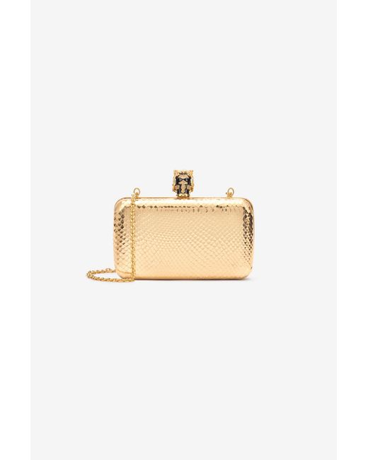 Roberto Cavalli White Tiger Leather Clutch
