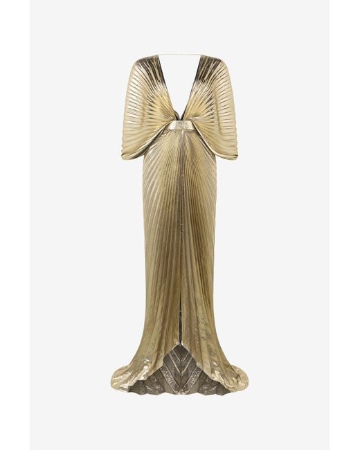 Roberto Cavalli Metallic Lamè Maxi Dress